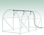 Greenhouse with Watering System, 10x10x7 Outdoor Greenhouses with 6 Mesh Windows and 1 Door, Easy Water and Irrigate Plants Green House (Green, 10x10x7 ft w/ Irrigation System)