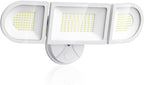 Olafus 130W Flood Lights Outdoor, 13000LM Super Bright LED Flood Light, IP65 Waterprooof Outdoor Flood Light Fixture, 3 Adjustable Heads, 6500K Exterior Security Lights for Yard, Garage, White