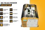 K KRIËGER 3000 Watts Power Inverter 12V to 110V, Modified Sine Wave Car Inverter, Dual 110 Volt Outlets, Hardwire Kit, DC to AC Converter with Installation Kit - ETL Approved Under UL STD 458