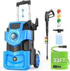 Professional Pressure Cleaner 5000 PSI,4.0 GPM Heavy Duty Power Cleaner with 4 Nozzles,Foam Cannon,33FT Hose and 500ml Soap Bottle for Home/Cars,Blue