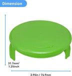 3411546A-6 Trimmer Spools Cap Covers for Greenworks 21332 21222A 21602 21062 21132 21242 21282 21312 21302 21342 24 Volt 40V 80V Cordless Weed Eater with 3411546 Auto-Feed String Cover Caps (2 Pack)