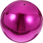 ibasenice Stainless Steel Mirror Reflective Gazing Ball 12 Inch Garden Decor - Purple Decorative Sphere for Outdoor Use 2Pcs Set