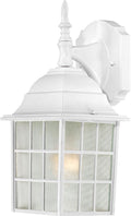 Nuvo Lighting 60/4904 Adams One Light Wall Lantern/Arm Down 100 Watt A19 Max. Frosted Glass White Outdoor Fixture