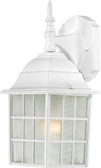 Nuvo Lighting 60/4904 Adams One Light Wall Lantern/Arm Down 100 Watt A19 Max. Frosted Glass White Outdoor Fixture