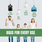 Plasticplace 32-33 Gallon Recycling Trash Bags, 1.2 Mil, Blue Garbage Liners, 33” x 39” (100 Count)