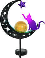 Putuo Decor Solar Garden Lights for Outside - Solar Cat Garden Decor with Waterproof, Decorative Cat Lights Outdoor for Yard