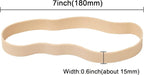 Rubber Bands Size#107 Heavy Duty Big Wide rubber band 30PCS Elastic Bands for Office Supply Trash Can File Folders Litter Box Rubber Bands (Light brown)