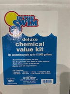 In The Swim Deluxe Swimming Pool Chemical Value Kit – for Above Ground and In-Ground Pools – Treats Up to 15K Gallons
