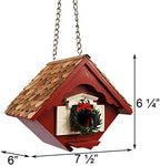 Home Bazaar Holiday Bird House and Feeder Kit, Red
