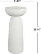 Decorative Roman Column Pedestal Column Plant Stand, Vintage European Style Classical Garden Pillar, Indoor Outdoor Decor, Pedestal Columns Plants Standing for Entryway Garden Yard Home (White/28''H)