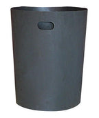 42 Gallon Round Slatted 100% Recycled Plastic Indoor or Outdoor Commercial Trash Can with Easy Access Swing Top Lid | Great for Schools and Businesses - Light Granite
