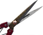 Grass Shear Sheep Shear Alpaca Shear - Coated Wear-Resistant Handle, Manganese Steel Double Blade, Strong Spring Suitable For Cattle And Sheep and Horse Hair Hand-Cut (Red 10.2 inches)