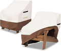 Patio Chair Covers Waterproof Heavy Duty Patio Furniture Covers for Outdoor Adirondack Chair 35 W x 37 D x 36 H inches,Beige & Brown