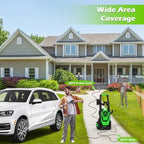 Pressure Washer -5000PSI Power Washer 500ML Foam Canno with Pressure Washers 4 Quick Connect Nozzles for Cars Patios Driveway