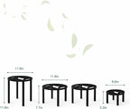 Zhongma Set of 4 Metal Plant Stand for Heavy Potted Plant for Home Indoor and Outdoor, 220 LBS Capacity & Heavy Duty Construction, Sturdy Plant Riser without Installation Required