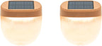 Vego garden Rippled Solar Garden Lights with Auto Sensors Magnetize Securely to Raised Beds, IPX4 Waterproof Outdoor LED Light for Patio & Yard Terra Cotta, 2 Pack