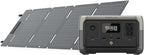EF ECOFLOW Portable Power Station RIVER 2 with 45W Solar Panel, 256Wh LiFePO4 Battery/ 1 Hour Fast Charging, Up to 600W Output, Solar Generator for Outdoor Camping/RVs/Home Use