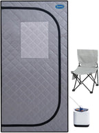 Sauna, Full Size Steam Sauna Tent, Portable Steam Sauna for Home Spa, Home Indoor Sauna, Full Body Sauna Tent for Relaxation (Gray Full Size)