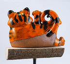 Ceramic Garden Decor - Cat Lawn Stake - Outdoor Statue - Perfect, Unique Gifts for Gardeners Woman, Men, Yard Gifts - Handmade, Frostproof