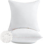 22 x 22 Outdoor Pillow Insert Pack of 2 Patio Furniture Pillows Cushion Waterproof Square Throw Pillow Inserts Decorative Couch Pillow Inserts White Sofa Sham Cushion Stuffer