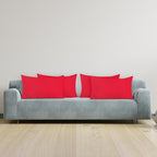 Covers & All Premium Rectangle ThrowPillow Inserts with Covers Set of 4, 16 x 24 Inches Red, Decorative Cushions for Couch Sofa Home Decor Office Travel UV Resistant Waterproof Soft Cushions Pillows