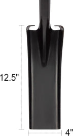 VNIMTI Trench Shovel for Clean Trenches, 4-Inch Trenching Shovel with Fiberglass Handle, 58 Inches