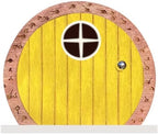 Yellow Archway Mini Fairy Garden Door for Tree, 3D Miniature Fairy Door for Fairytale Tiny House Doors, Bonsai Terrarium Micro Landscape Decoration Accessories Garden Miniatures