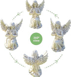 Praying Angel Garden Statue – Outdoor Kneeling Angel Figurine for Yard, Patio, Memorial Decor, Resin Sculpture, Housewarming Ornament Present