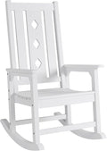 Oversized Rocking Chair, Outdoor Rocking Chair for Adults, All Weather Resistant Porch Rocker for Lawn Garden, 350lbs Weight Capacity