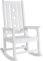 Oversized Rocking Chair, Outdoor Rocking Chair for Adults, All Weather Resistant Porch Rocker for Lawn Garden, 350lbs Weight Capacity