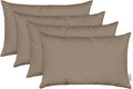 RSH DECOR: Sunbrella Lumbar Throw Pillows Set of 2 | 20" x 12" | Water and Fade-Resistant Performance Fabric | Outdoor Pillow Covers with Down-Alternative Inserts | Canvas Taupe