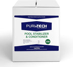 Puri Tech Pool Stabilizer and Conditioner Chlorine Tablet 25 lbs - Chlorine Stabilizer - 100% Cyanuric Acid - Enhance Chlorine Efficiency and Extend Pool Life