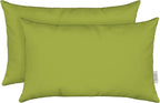 RSH DECOR: Sunbrella Lumbar Throw Pillows Set of 2 | 20" x 12" | Water and Fade-Resistant Performance Fabric | Outdoor Pillow Covers with Down-Alternative Inserts | Canvas Macaw