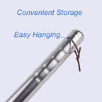 Stainless Steel Garden Hoe Pick 15-inch Length Lightweight Weather Resistant Metal Multipurpose Hand Tool for Gardening Cultivator Weeding Seeding Turning Soil