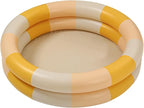 Inflatable Baby Retro Swimming Pool Family Cute Style Thickened Water Pool for Kids Indoor Outdoor Play (Yellow Stripe)