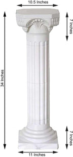 Efavormart 4 Pillars/Set 3ft Tall Roman Decorative Wedding Party Columns PVC Pillars 36" Height (Adjustable)