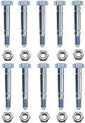 for 53200500 Snow Blower Shear Bolt 10 Pack Replaces 510016 532005 51001600 59071 510016 01036500 1/4" Diameter Fits Compact Two-Stage Snow blowers