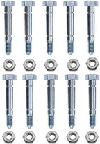 for 53200500 Snow Blower Shear Bolt 10 Pack Replaces 510016 532005 51001600 59071 510016 01036500 1/4" Diameter Fits Compact Two-Stage Snow blowers