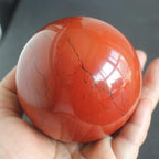6-7CM/2.36-2.76inch Magical Natural Red Jasper Stone Ball Quartz Crystal Mineral Reiki Treatment Home Office Degaussing Decoration Collection Sphere (Red Jasper, 60-70mm)