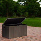 170-Gallon Outdoor Storage Deck Box, Weather-Resistant, (Brown)