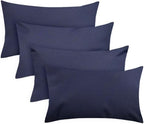 Covers & All Premium Square Throw Pillow Inserts with Covers Set of 4, 14 x 22 Inches Navy Blue, Decorative Cushions for Couch Sofa Home Decor Office Travel UV Resistant Waterproof Soft Cushions