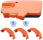 440 Chain Brake Assembly Side Clutch Cover for Husqvarna 440 Chainsaw, Husky 440e II Chainsaw Clutch Cover with Brake Assy & Bar Nuts Buckle Clips Kit,Clutch Cover Chain Saw Parts 501388203