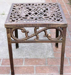 Oakland Living Mississippi Cast Aluminum End Table, 18-Inch, Antique Bronze