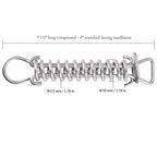Wood Grip 10 Pack Swimming Pool Cover Stainless Steel Spring with Stopper D Ring and Protective Vinyl Spring Cover - for Winter Safety Pool Covers (10)