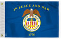 AGAS United States Merchant Marines Boat Flag 12x18 inch - Printed 200D Nylon Canvas Header Two Brass Grommets US Merchant Marines Nautical Flag