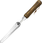 Narrow Stainless Steel Garden Trowel with Wood Handle - Heavy Duty Hand Shovel for Precise Planting, Weeding, Digging & Transplanting - Ergonomic Gardening Tool with Depth Markings