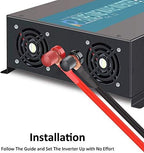 WZRELB 1500W 48V 120V Pure Sine Wave Power Inverter with 2 AC Outlets,Car Inverter