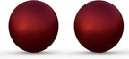 Lulu Decor, 2 pcs - 12 Red Matt Finish, Stainless Steel Gazing Mirror Ball, Smooth Finish Garden Decoration Globe (2 Pc)