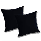 Comfort Classics Set of 2 Sunbrella Outdoor/Indoor Throw Pillows Inc. (Raven Black)