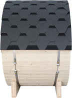 ZONEMEL Outdoor Barrel Steam Sauna, Canadian Pine Wood Sauna Room for 3-4 Person with 4.5KW ETL Certified TOULE Heater, Rocks, 8mm Tempered Glass, Waterproof System